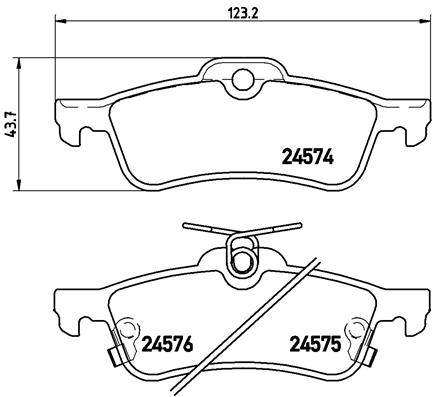 A.B.S. P 83 087 BREMBO Bremsbelagsatz, Scheibenbremse